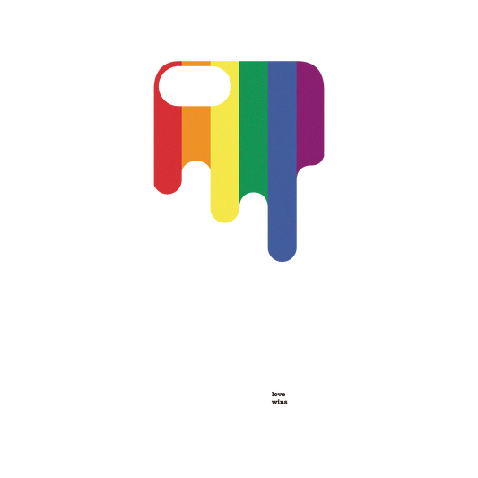 RhinoShield Mod NX iPhone 7 Case: Original Designs - Rainbow Stripes With Love Wins Backplate