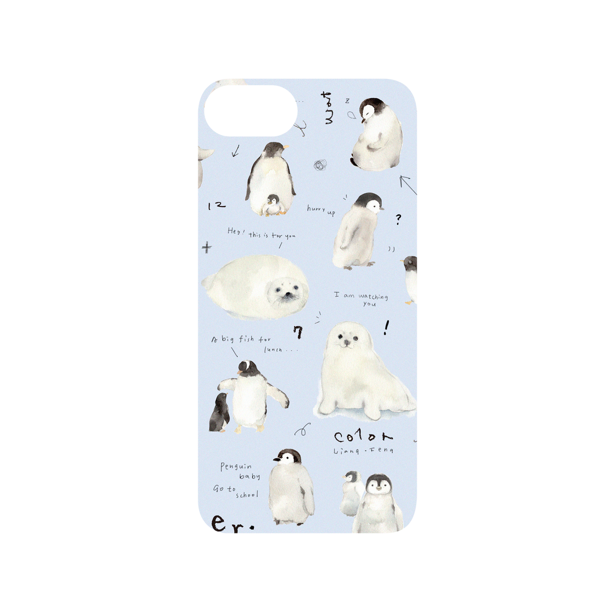 RhinoShield X Liang Feng Mod NX iPhone 8 Case - Penguin Baby Backplate