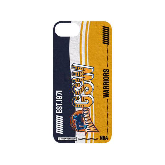 iPhone SE (第2代) 犀牛盾Mod NX聯名設計款邊框背蓋兩用手機殼 NBA - 復古球員卡-金州勇士 Golden State Warriors - Vintage Card