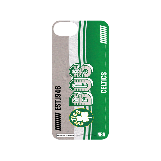 iPhone 8 犀牛盾Mod NX聯名設計款邊框背蓋兩用手機殼 NBA - 復古球員卡-波士頓塞爾提克 Boston Celtics - Vintage Card