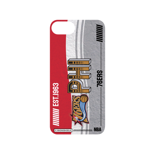 iPhone 8 犀牛盾Mod NX聯名設計款邊框背蓋兩用手機殼 NBA - 復古球員卡-費城76人 Philadelphia 76ers - Vintage Card