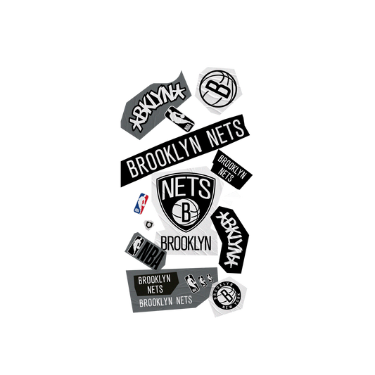 iPhone SE (第2代) 犀牛盾Mod NX聯名設計款邊框背蓋兩用手機殼 NBA - 拼貼系列-布魯克林籃網 Brooklyn Nets - Collage