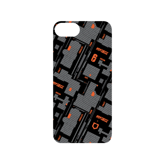 RhinoShield X 6: Siege Mod NX iPhone SE (2nd generation) Case - Map - Orange Backplate