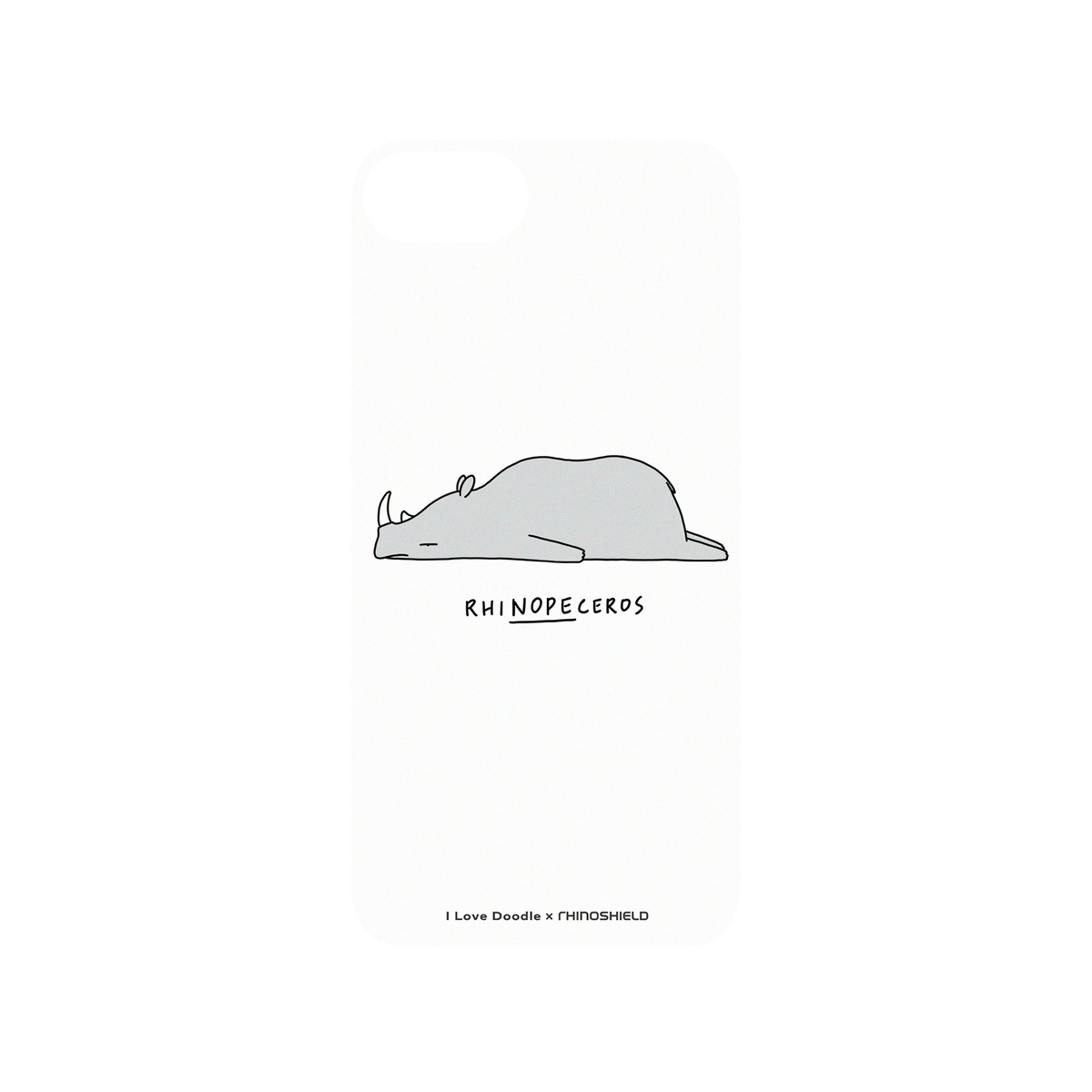 RhinoShield X I Love Doodle Mod NX iPhone 8 Case - Rhinopeceros Backplate