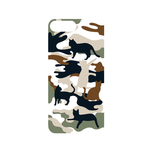 RhinoShield Mod NX iPhone 7 Plus Case: Original Designs - Cat Woodland Black Camo Backplate