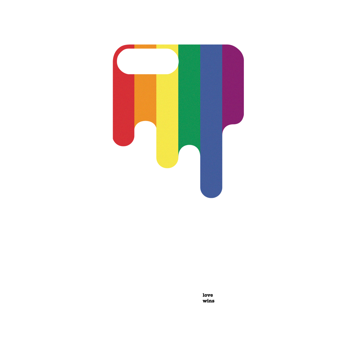 RhinoShield Mod NX iPhone 8 Plus Case: Original Designs - Rainbow Stripes With Love Wins Backplate