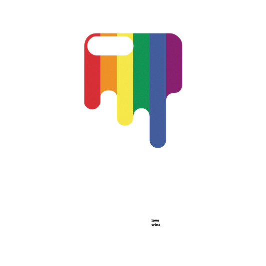 RhinoShield Mod NX iPhone 8 Plus Case: Original Designs - Rainbow Stripes With Love Wins Backplate