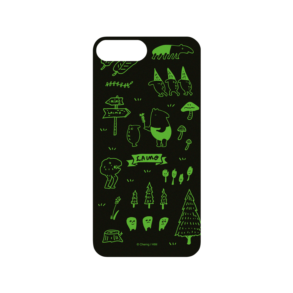 RhinoShield X LAIMO Mod NX iPhone 8 Plus Case - LAIMO's Magic Forest (Night) Backplate