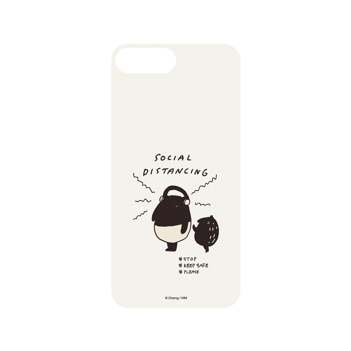 RHINOSHIELD X LAIMO Mod NX iPhone 7 Plus Case - SOCIAL DISTANCING Backplate