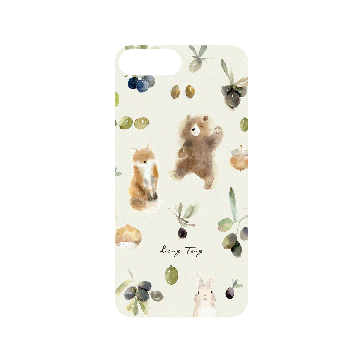 RhinoShield X Liang Feng Mod NX iPhone 8 Plus Case - Olives and Animals Backplate