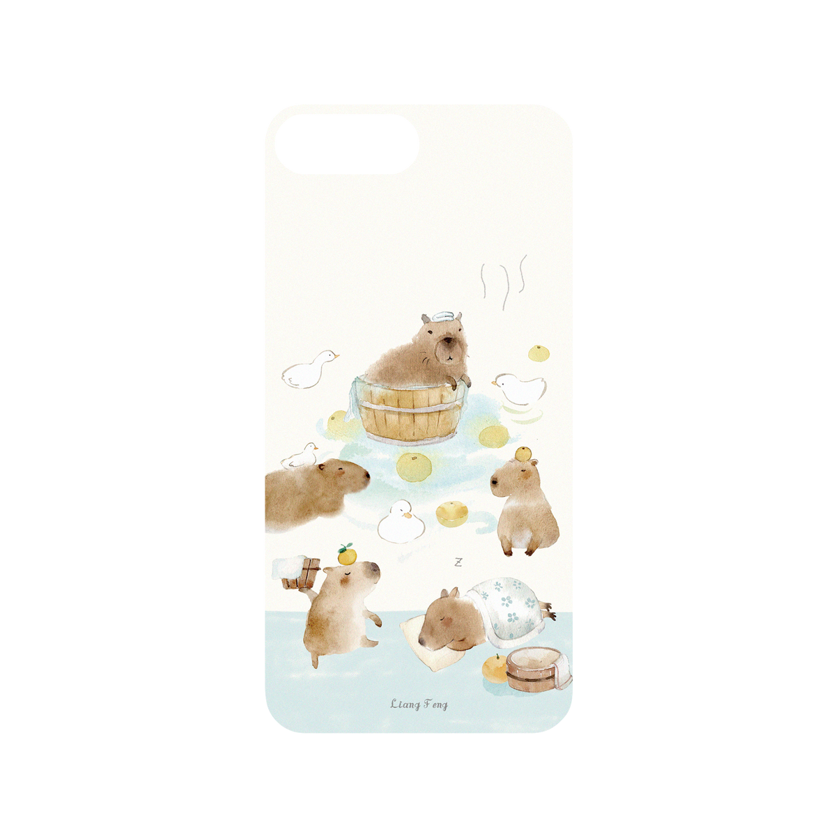 RHINOSHIELD X Liang Feng Mod NX iPhone 8 Plus Case - capybaras Backplate