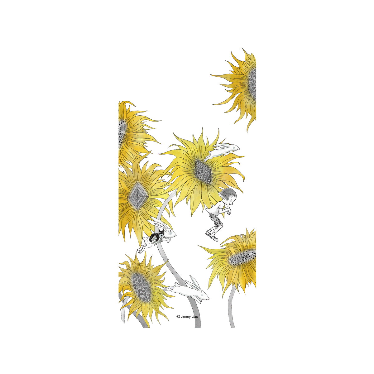 RHINOSHIELD X Jimmy Mod NX iPhone 7 Plus Case - Year of the Rabbit Series - Chasing in the sunflowers field Backplate