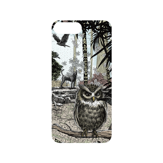RhinoShield X WasangShow Mod NX iPhone 8 Plus Case - Guarding The Forest - Owl Backplate