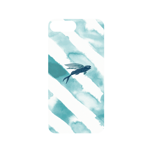 RhinoShield X WasangShow Mod NX iPhone 8 Plus Case - Ocean WAWA - Flying Fish in Waves Backplate