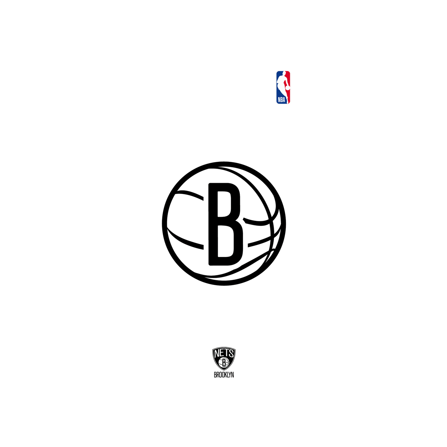 RhinoShield X NBA Mod NX iPhone 8 Plus Case - Brooklyn Nets B&W - Dark Backplate