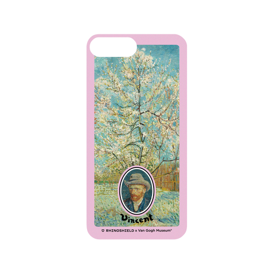 RhinoShield X Van Gogh Museum Mod NX iPhone 7 Plus Case - Peach Tree in Blossom - Pink Frame Backplate