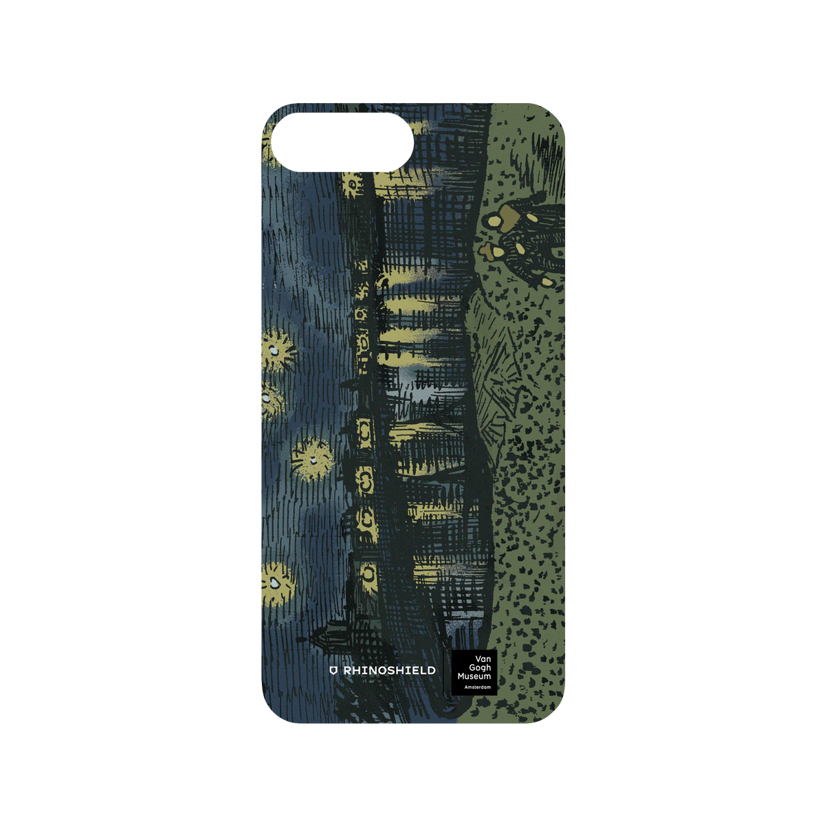 RHINOSHIELD X Van Gogh Museum  Mod NX iPhone 7 Plus Case - Sketch of Starry Night Over the Rhône - Recolored by RHINOSHIELD Backplate