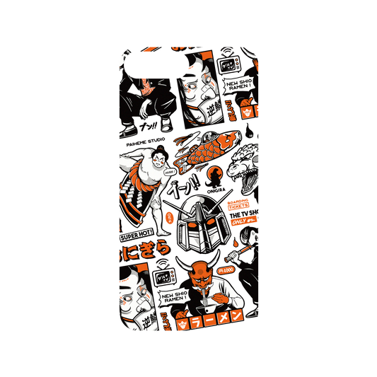 RhinoShield X Paiheme Studio Mod NX iPhone 8 Plus Case - Black Orange Mix (Transparent) Backplate