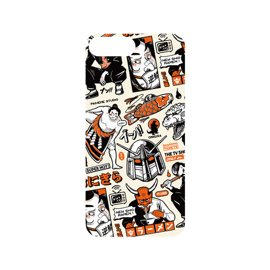 RhinoShield X Paiheme Studio Mod NX iPhone 8 Plus Case - Black Orange Mix Backplate
