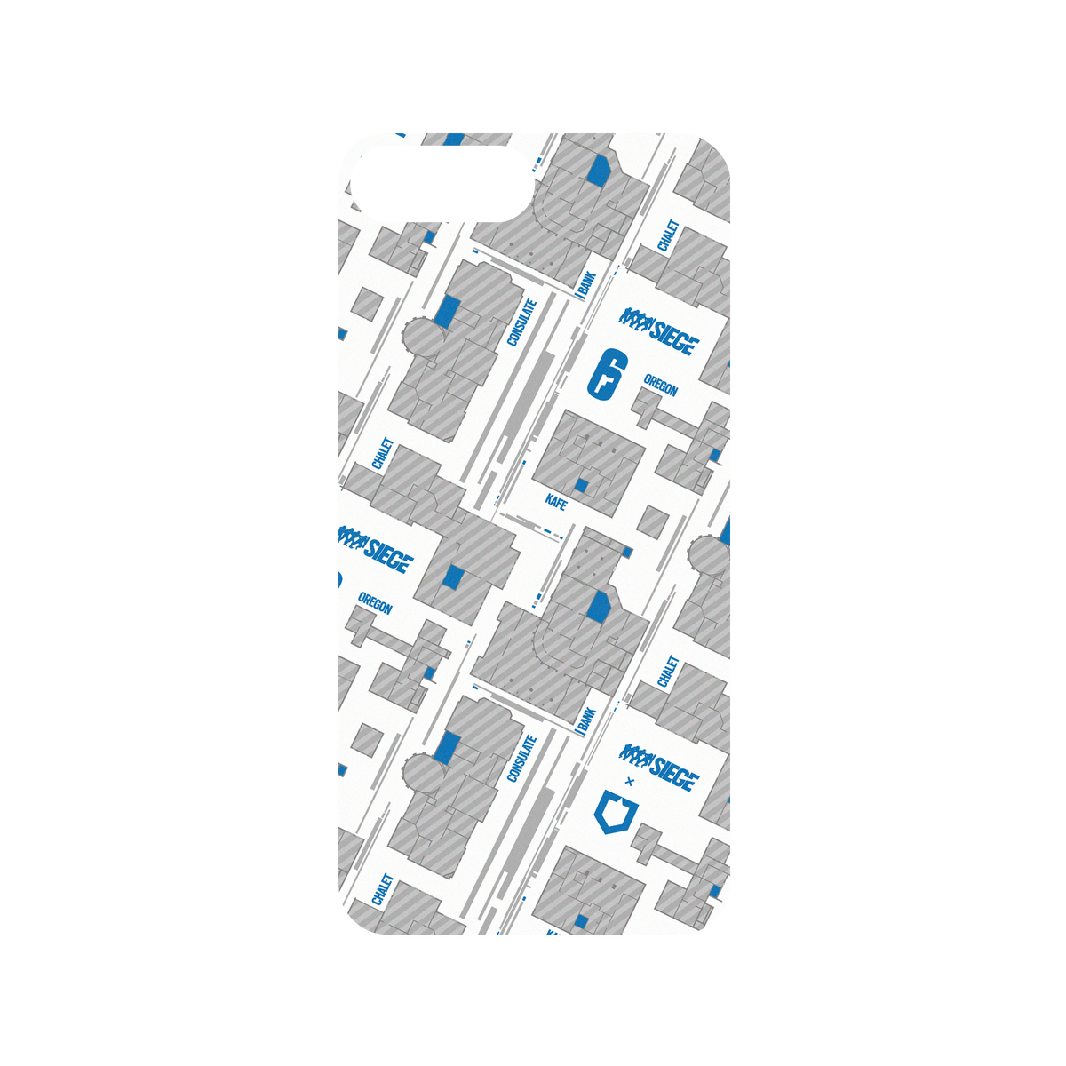 RhinoShield X 6: Siege Mod NX iPhone 8 Plus Case - Map - Blue Backplate
