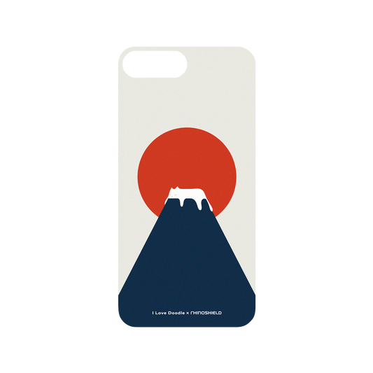 RhinoShield X I Love Doodle Mod NX iPhone 8 Plus Case - Cat Landscape - Fuji Backplate