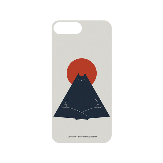 RhinoShield X I Love Doodle Mod NX iPhone 8 Plus Case - Cat Landscape - Meditation Backplate