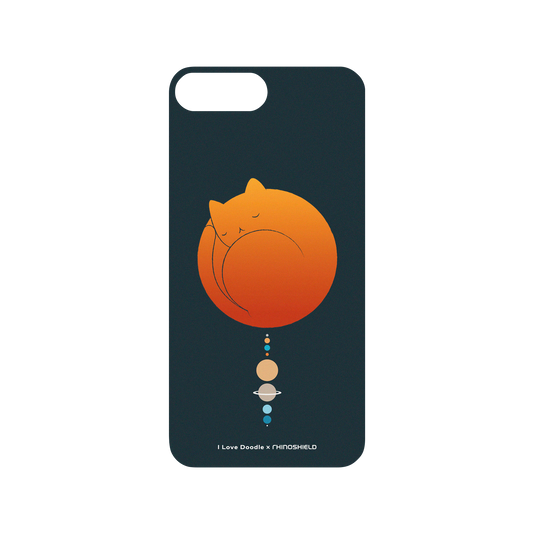 RhinoShield X I Love Doodle Mod NX iPhone 8 Plus Case - Cat Landscape - The Solar System Backplate
