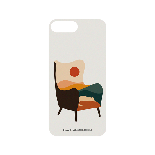 RhinoShield X I Love Doodle Mod NX iPhone 8 Plus Case - Cat Landscape - Chair Backplate