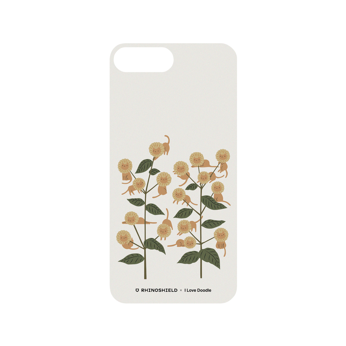 RhinoShield X I Love Doodle Mod NX iPhone 8 Plus Case - Cat and Plant - Catmouflage Backplate