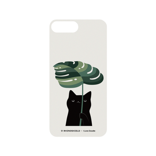 RhinoShield X I Love Doodle Mod NX iPhone 8 Plus Case - Cat and Plant - Umbrella Backplate