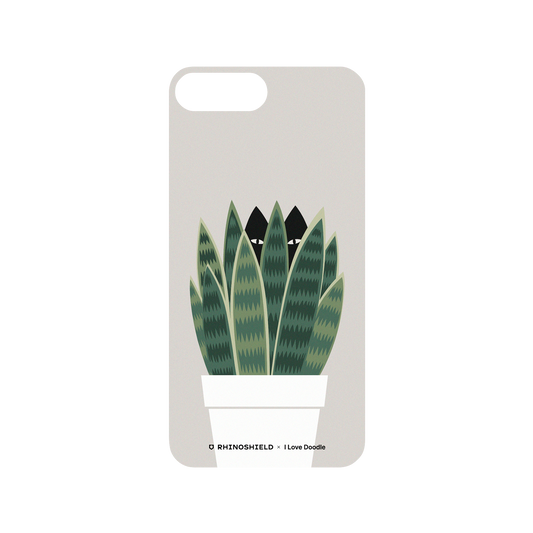 RhinoShield X I Love Doodle Mod NX iPhone 8 Plus Case - Cat and Plant - Sneak Plant Backplate