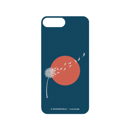 RhinoShield X I Love Doodle Mod NX iPhone 8 Plus Case - Cat and Plant - Dandelion Backplate