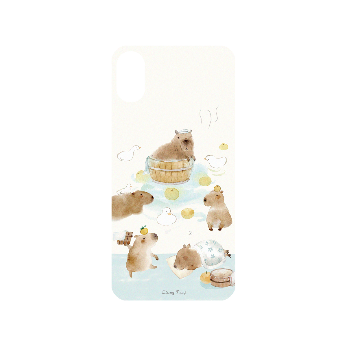 RHINOSHIELD X Liang Feng Mod NX iPhone X Case - capybaras Backplate