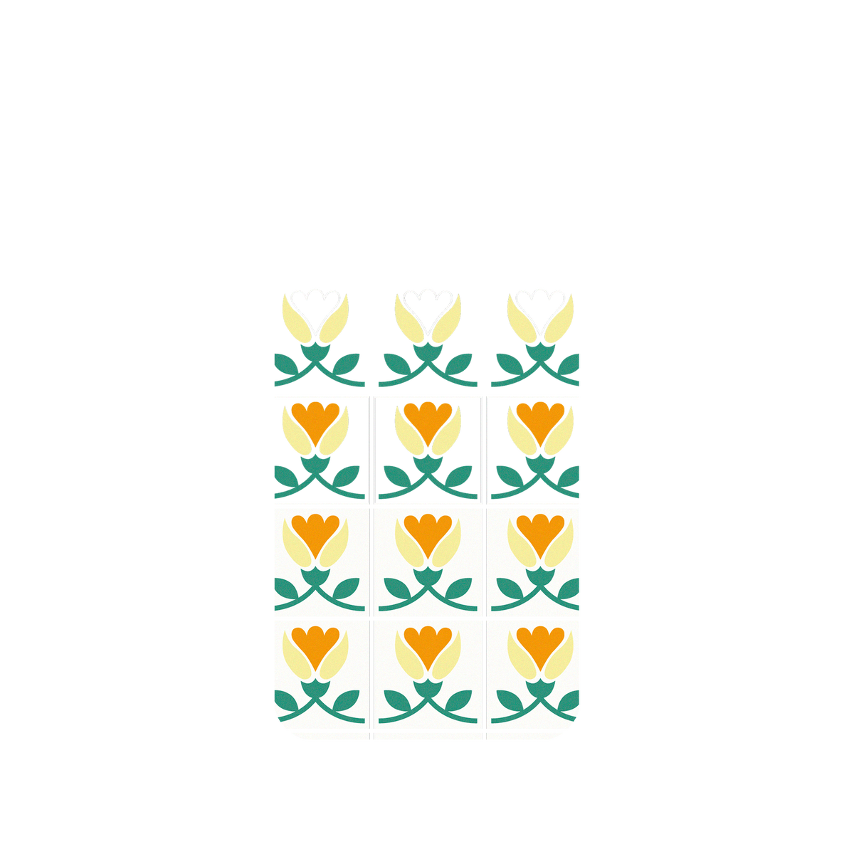 RhinoShield X OldHouseFace Mod NX iPhone X Case - Newtro Tiles - Tulips Backplate