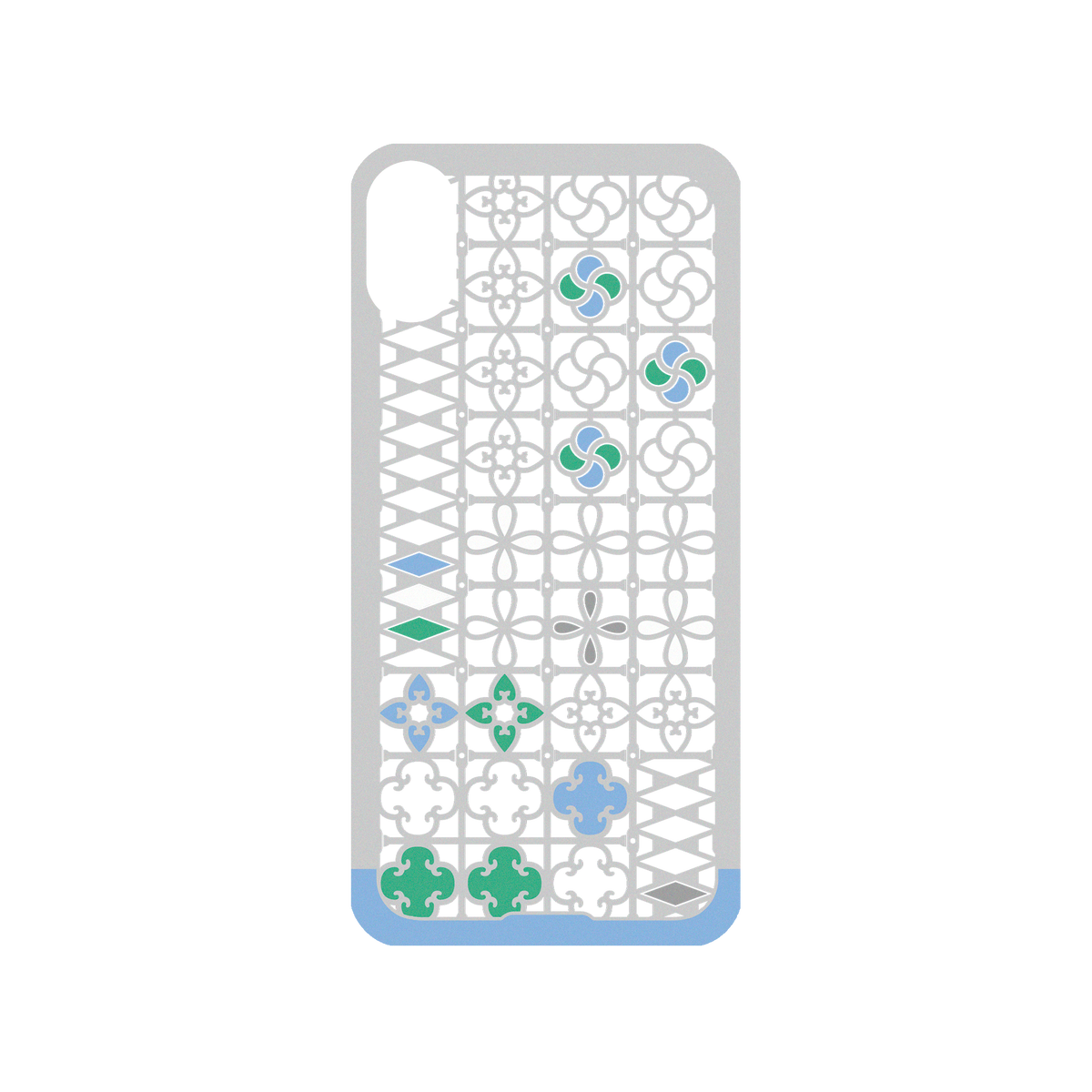 RhinoShield X OldHouseFace Mod NX iPhone X Case - Taiwan's Window Guard - Center Backplate