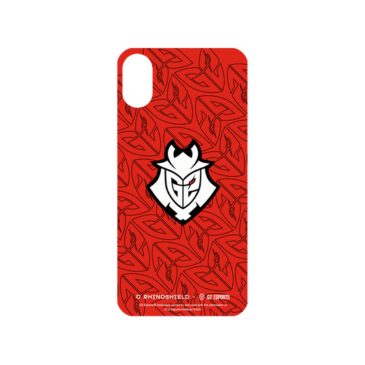 RhinoShield X G2 Esports Mod NX iPhone X Case - G2 - Red Pattern Backplate