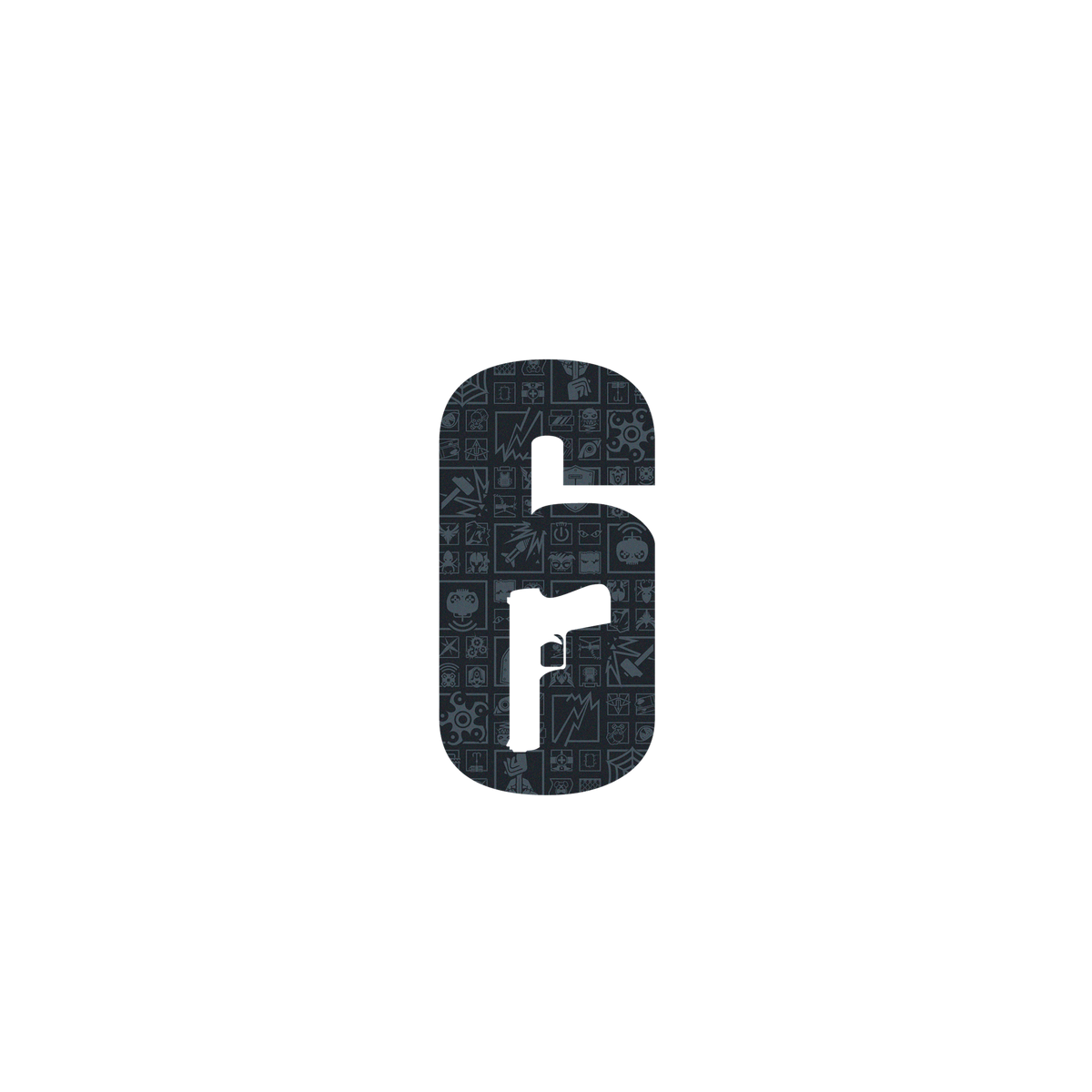 RhinoShield X 6: Siege Mod NX iPhone X Case - 6 Dark Blue Logo Backplate