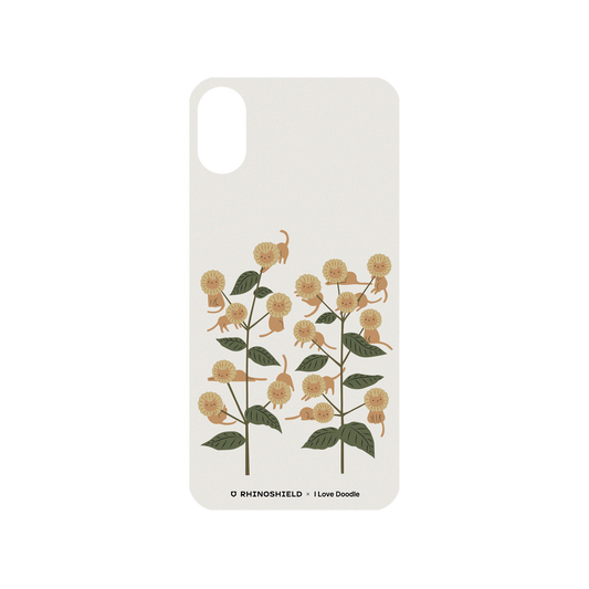 RhinoShield X I Love Doodle Mod NX iPhone X Case - Cat and Plant - Catmouflage Backplate