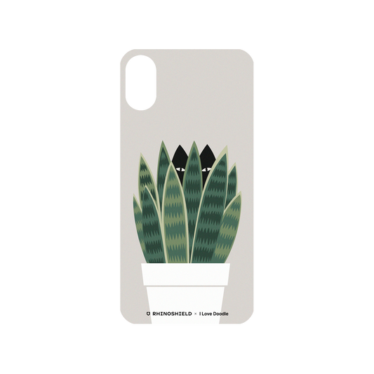 RhinoShield X I Love Doodle Mod NX iPhone X Case - Cat and Plant - Sneak Plant Backplate