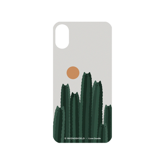 RhinoShield X I Love Doodle Mod NX iPhone X Case - Cat and Plant - Cattus Backplate