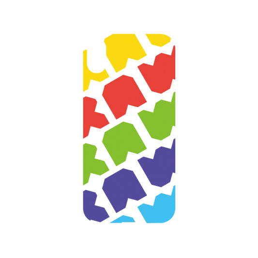 RhinoShield X JOCR Mod NX iPhone XS Case - Raw Rainbow Pattern Big Backplate