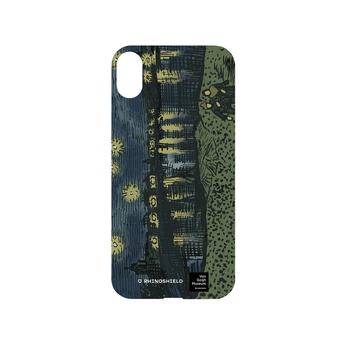 RHINOSHIELD X Van Gogh Museum  Mod NX iPhone XS Case - Sketch of Starry Night Over the Rhône - Recolored by RHINOSHIELD Backplate