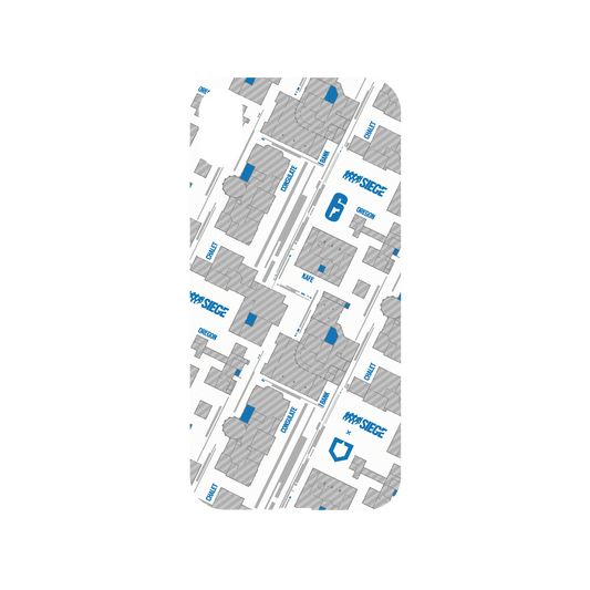 RhinoShield X 6: Siege Mod NX iPhone XS Case - Map - Blue Backplate