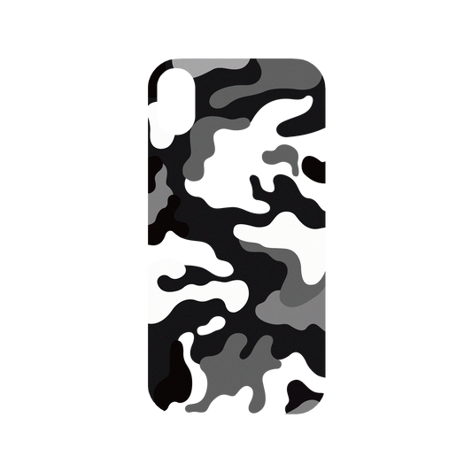 RhinoShield Mod NX iPhone XR Case: Original Designs - Telo Mimetico B&W Camo Backplate