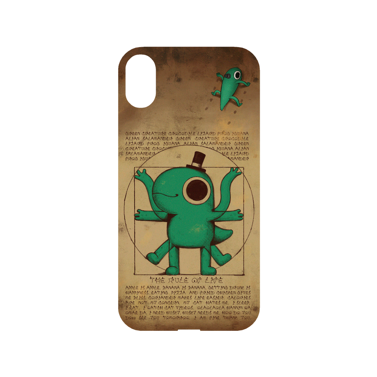 RhinoShield X Incrediville Mod NX iPhone XR Case - Vitruvian Lizard Backplate