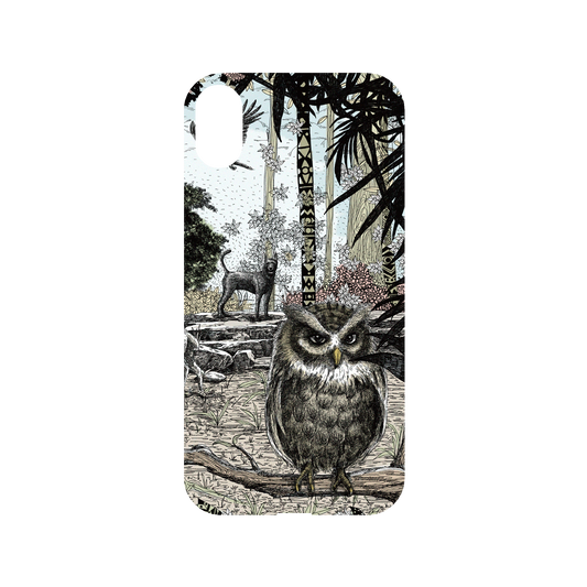 RhinoShield X WasangShow Mod NX iPhone XR Case - Guarding The Forest - Owl Backplate
