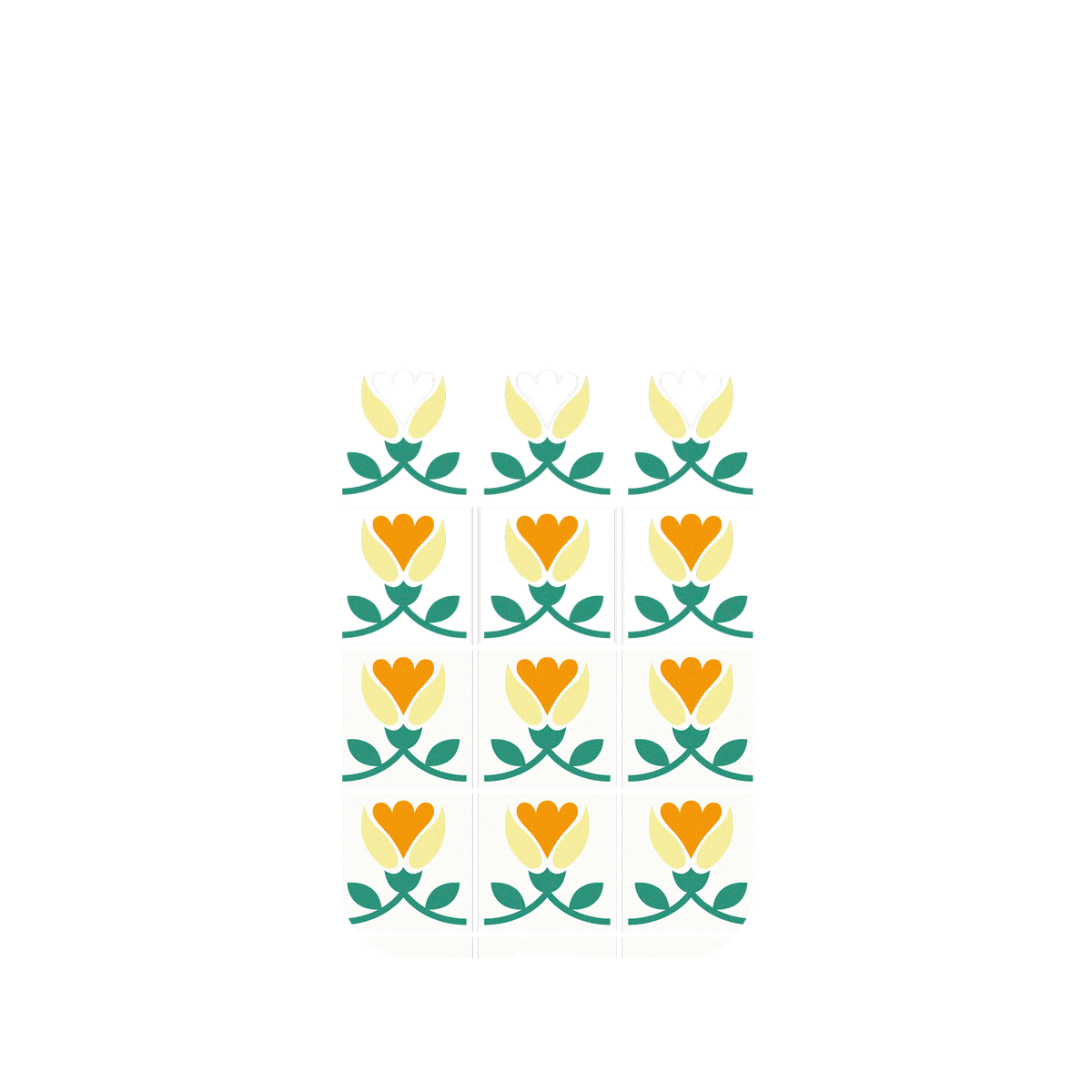 RhinoShield X OldHouseFace Mod NX iPhone XR Case - Newtro Tiles - Tulips Backplate