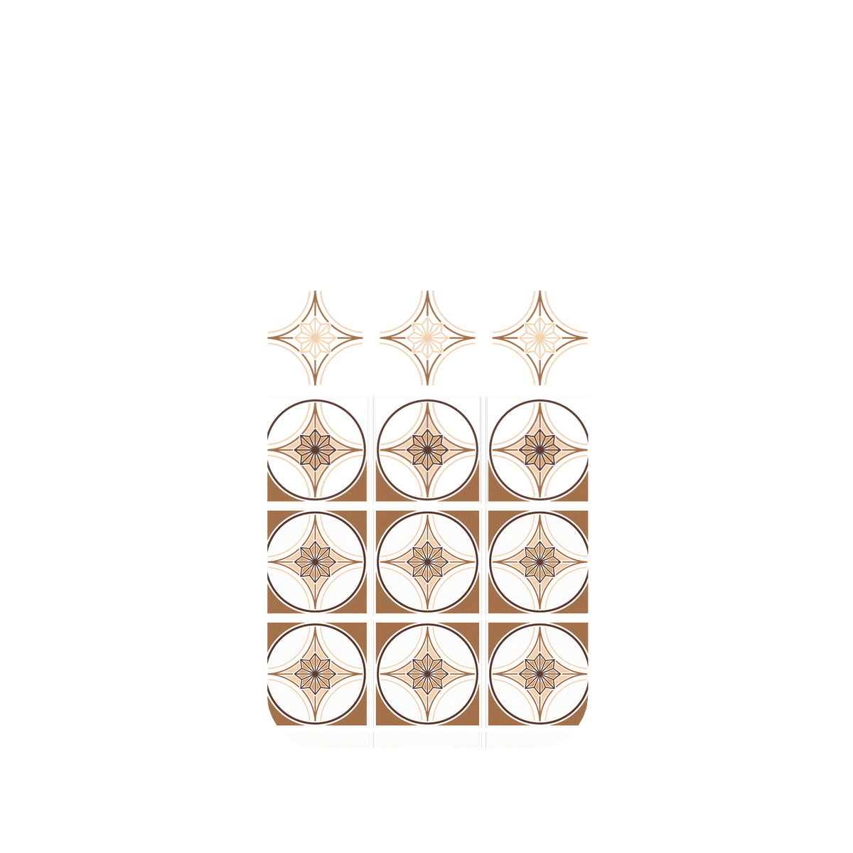 RhinoShield X OldHouseFace Mod NX iPhone XR Case - Newtro Tiles - Mocha Backplate