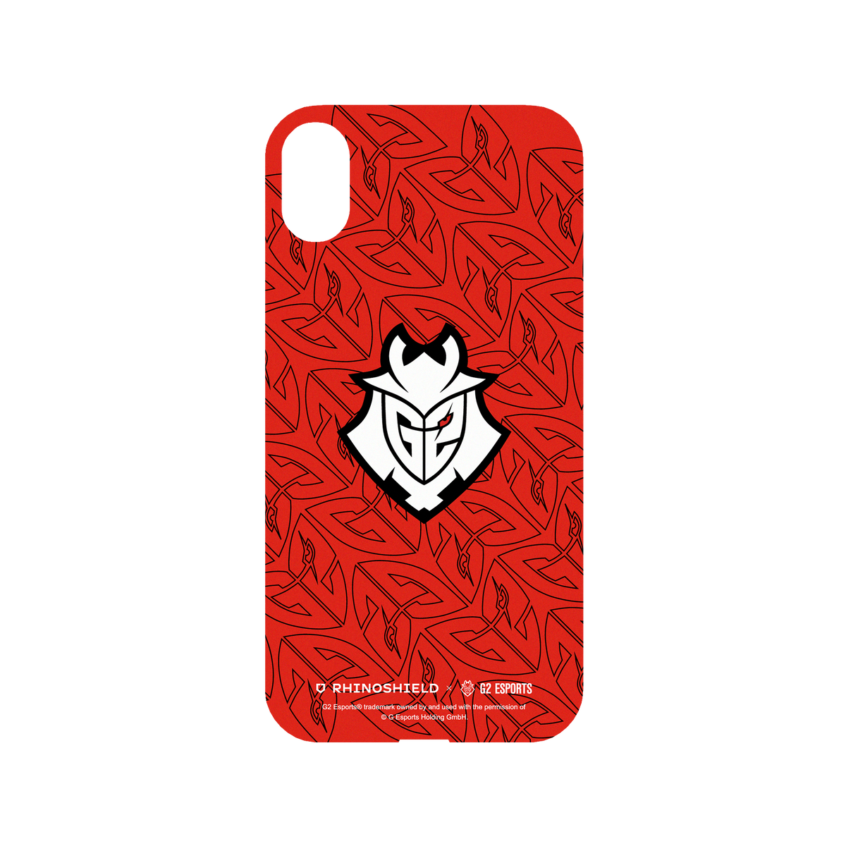 RhinoShield X G2 Esports Mod NX iPhone XR Case - G2 - Red Pattern Backplate