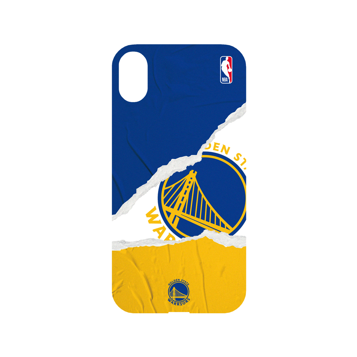 iPhone XR 犀牛盾Mod NX聯名設計款邊框背蓋兩用手機殼 NBA - 熱血系列-金州勇士 Golden State Warriors - Sweat and tears